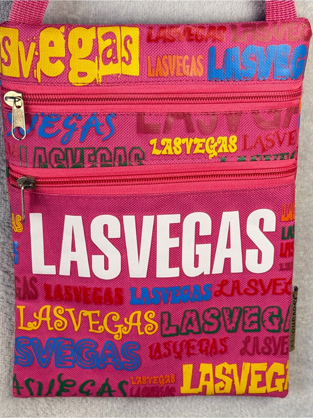 Las Vegas Pink Crossbody Bag Made in USA Souvenir Purse
